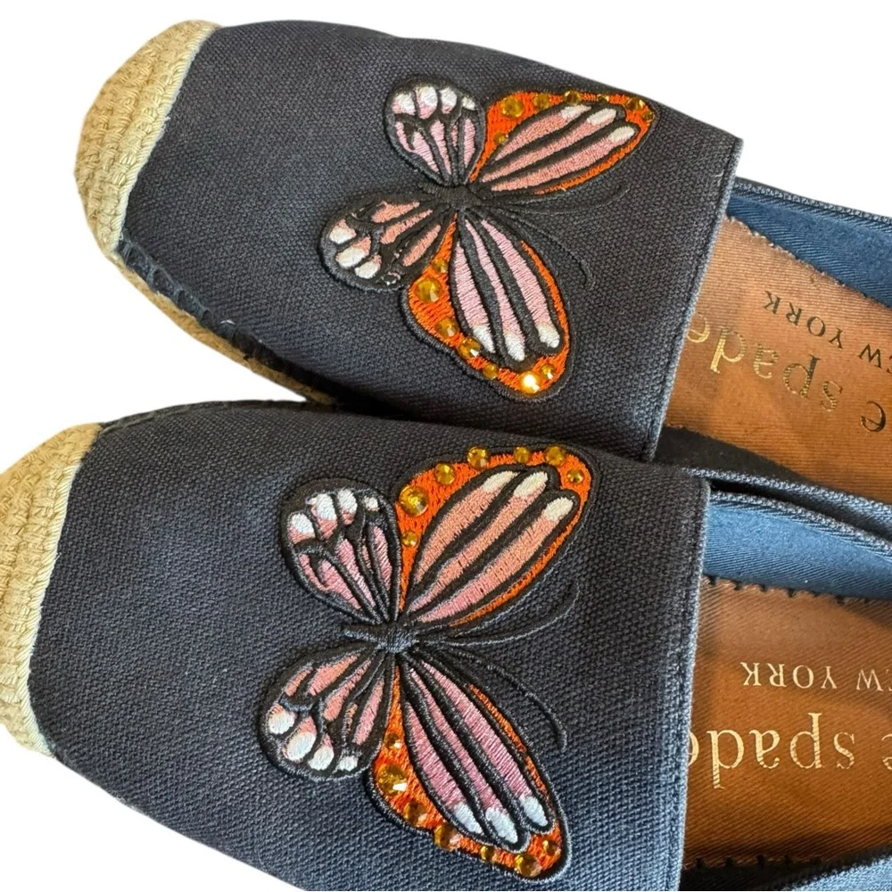 Kate Spade New York Aflutter Flats Butterfly 5.5 Shoes Slip-on Espadrilles‎